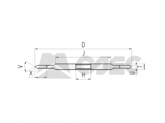14E1/60° 125x6x20x10x4 D64 B/M-D
